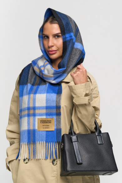 Edinburgh Cashmere DC Scott Cashmere Scarf ivory gift for her under 150